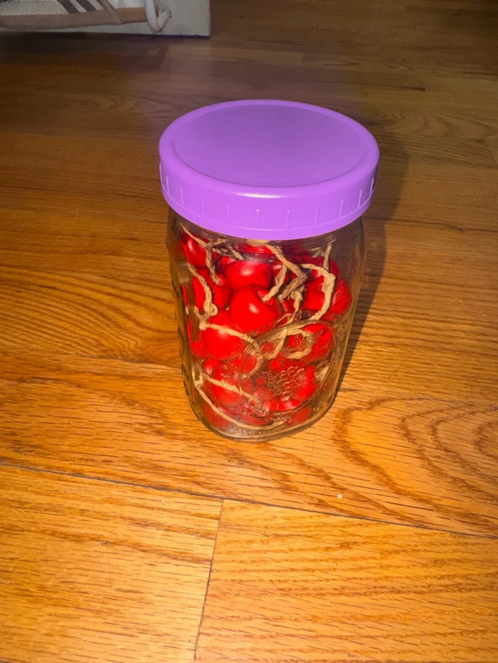 Red Wooden Cherry Bead Garland on Natural Twine Assortment